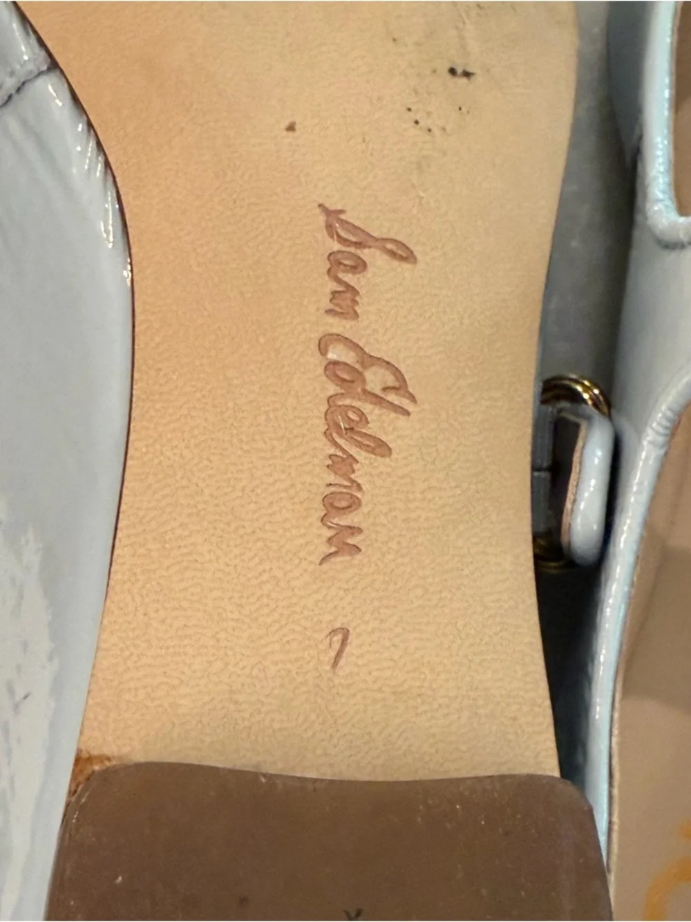 Sam Edelman Michaela Mary Jane Flat Shoes Cape Blue Leather Women’s Sz 7 - Picture 8 of 8